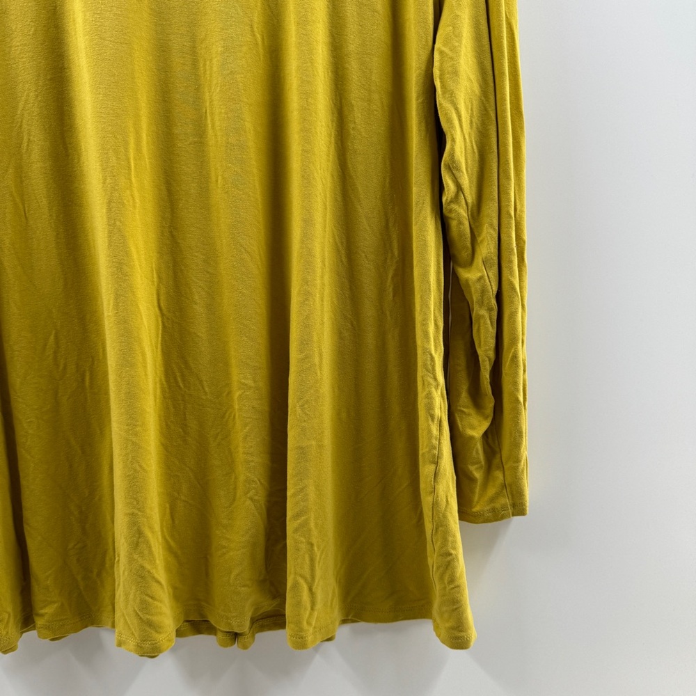 J. Jill Mustard Yellow Long Sleeve Top Womens Size XL Loose Fit Rayon Blend - Picture 3 of 8